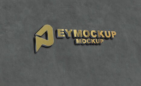 New Golden 3D Logo Mockup