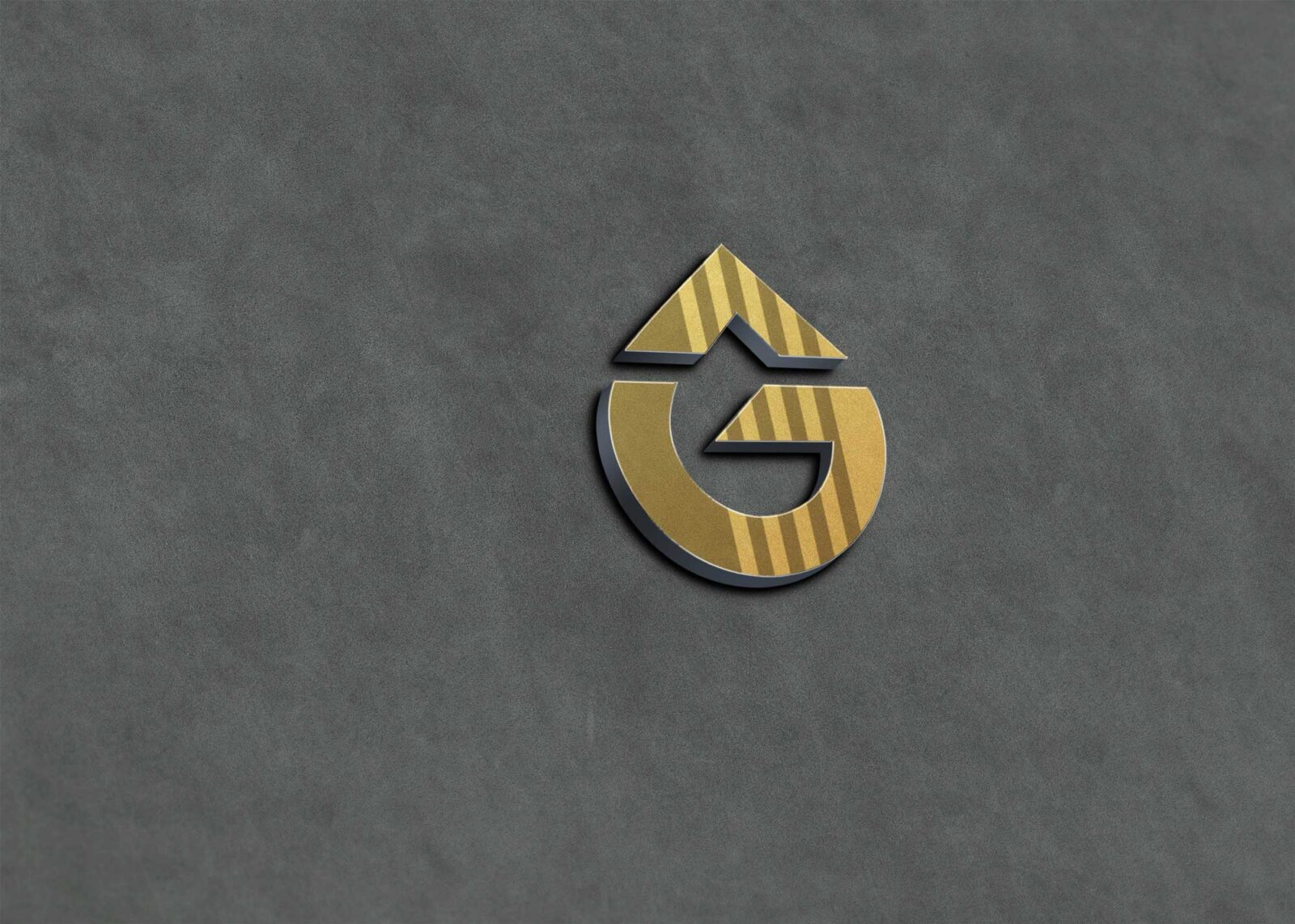 Latest Golden 3D Logo Mockup