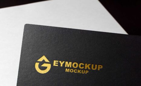 New Paper Luxury Golden Logo Mockup