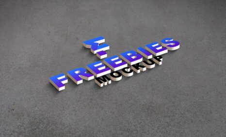 Freebies Plain 3D Logo Mockup