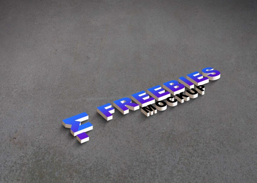 Simple 3D Logo Mockup