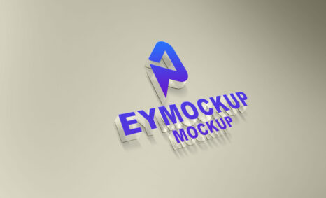 Transparent 3D Logo Mockup