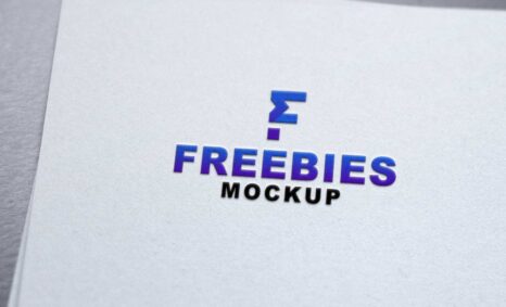Paper Emboss Logo Mockup
