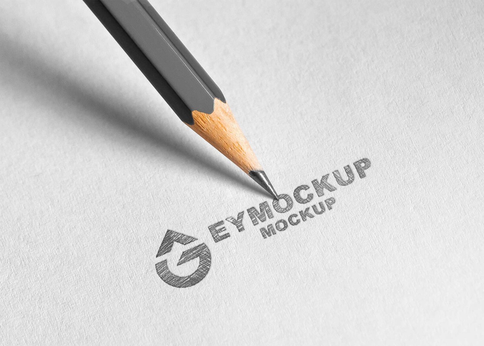 Pencil Sketch Logo Mockup