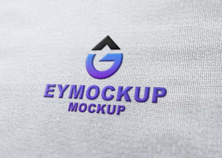 Freebies Embossed Logo Mockup