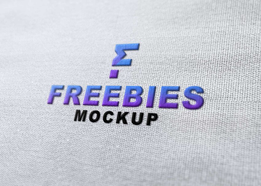 Freebies Embossed Logo mockup