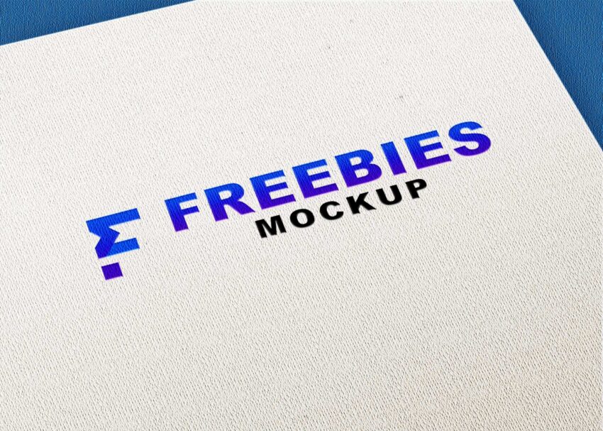 Freebies Paper Logo Mockup