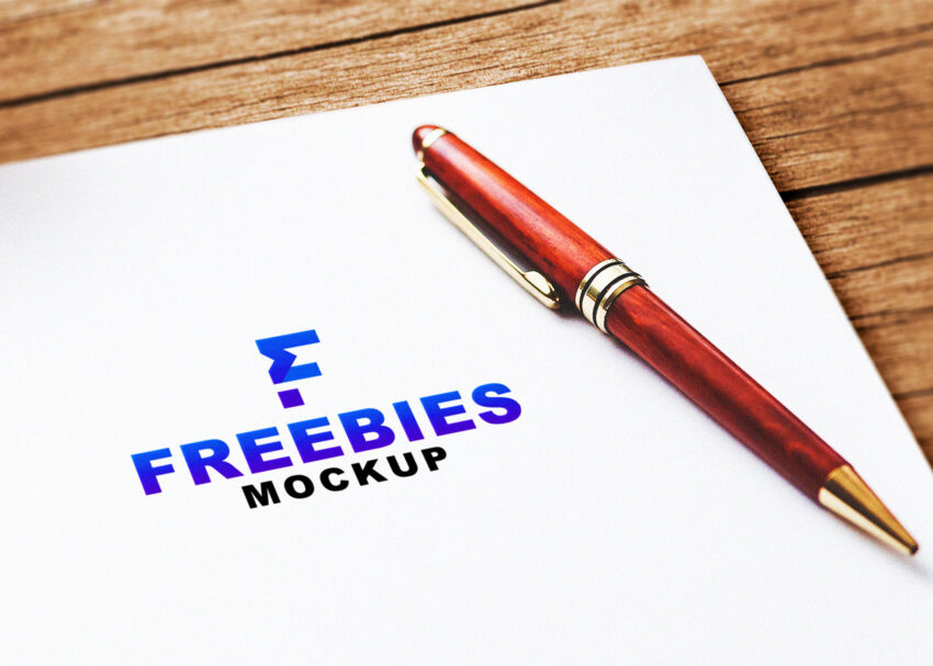 Freebies Plain Logo Mockup