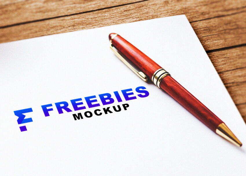 Freebies Plain Logo Mockup