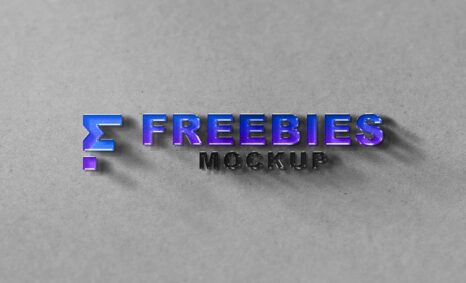Plastic 3D Freebies Logo Mockup
