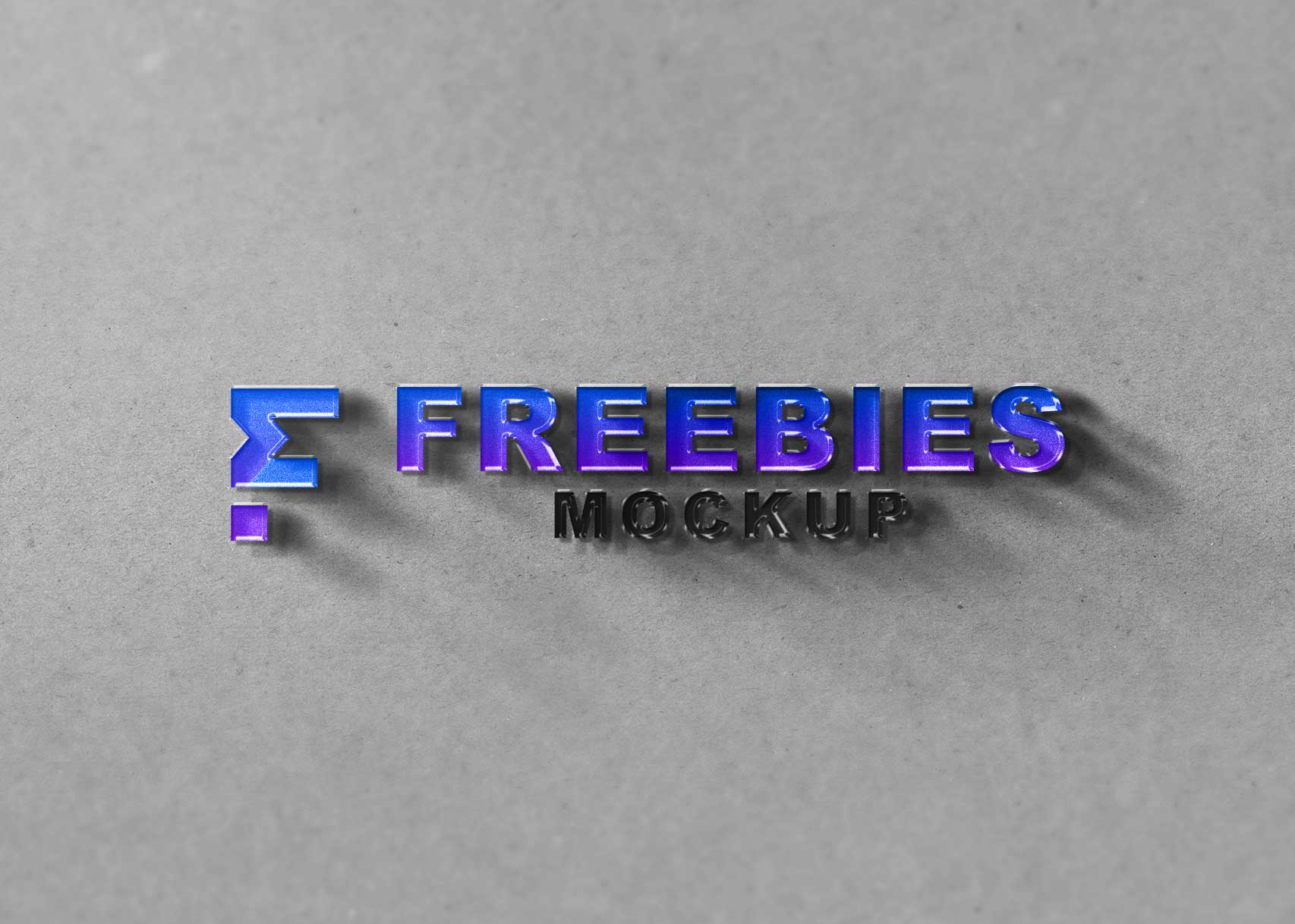 Plastic 3D Freebies Logo Mockup