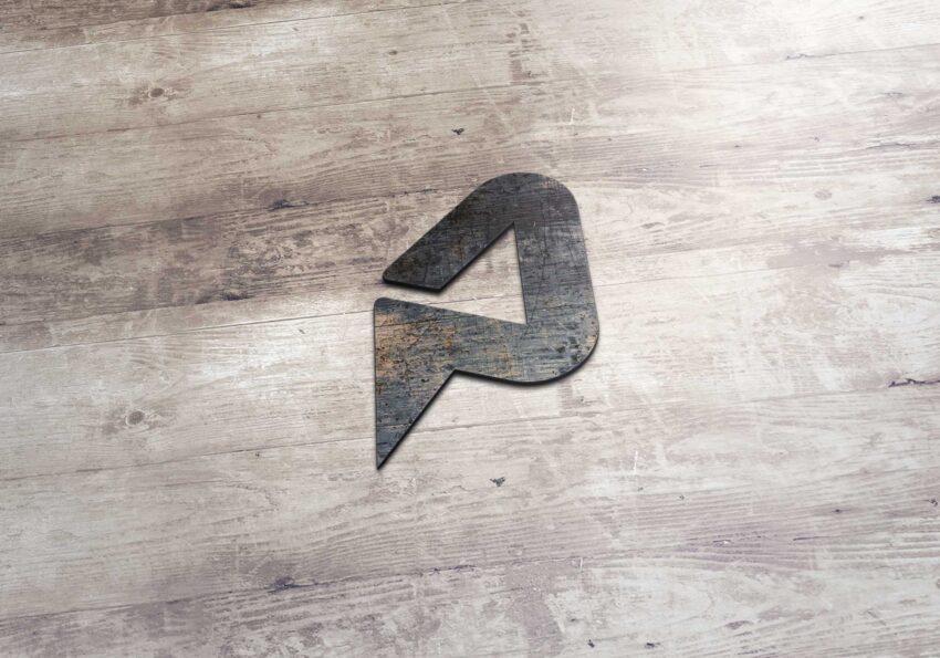 3D Plywood Logo Mockup