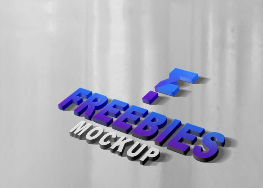 3D Freebies Logo Mockup