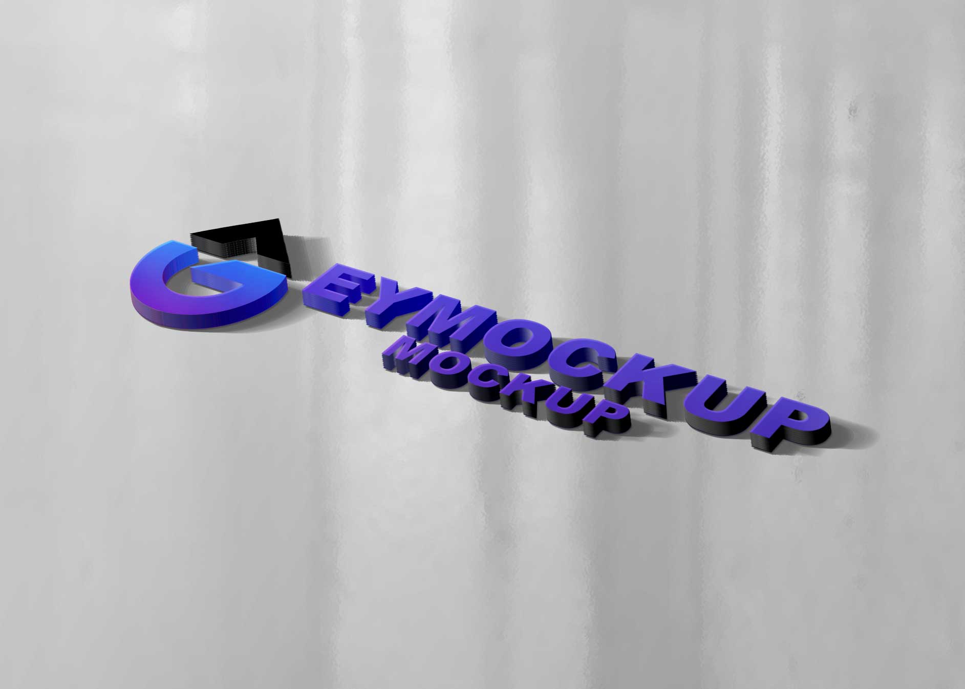 Premium 3D Freebies Logo Mockup