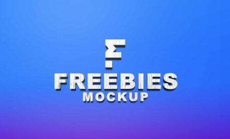 Freebies 3D Premium Logo Mockup