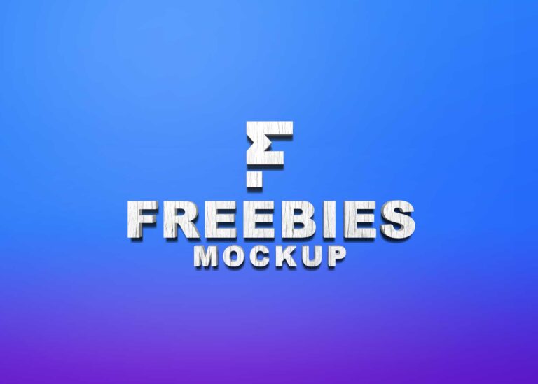 Freebies 3D Premium Logo Mockup