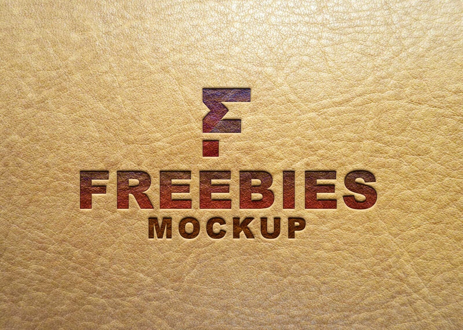 Freebies Leather Logo Mockup
