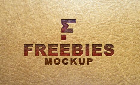 Freebies Leather Logo Mockup