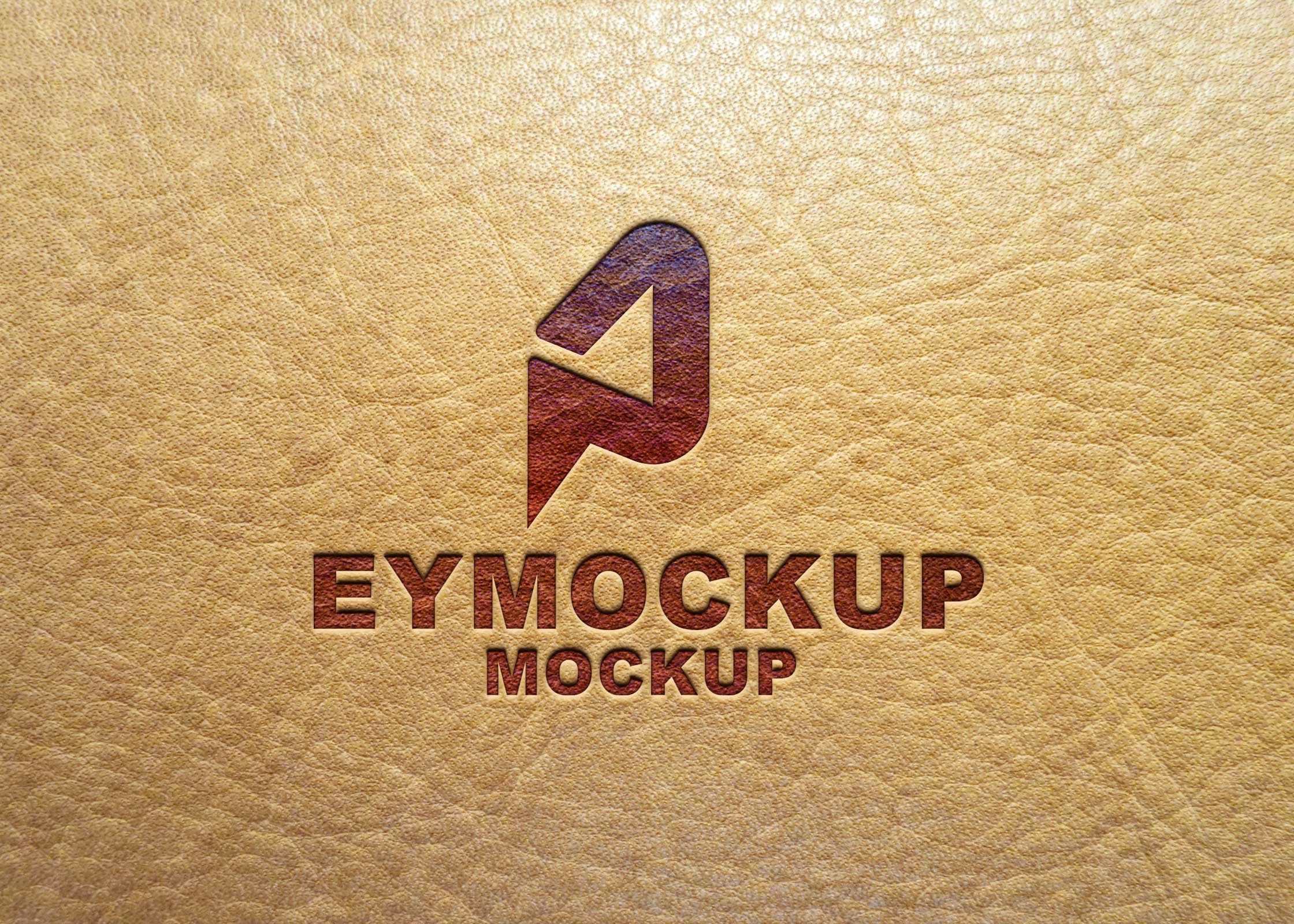Premium Leather Logo Mockup