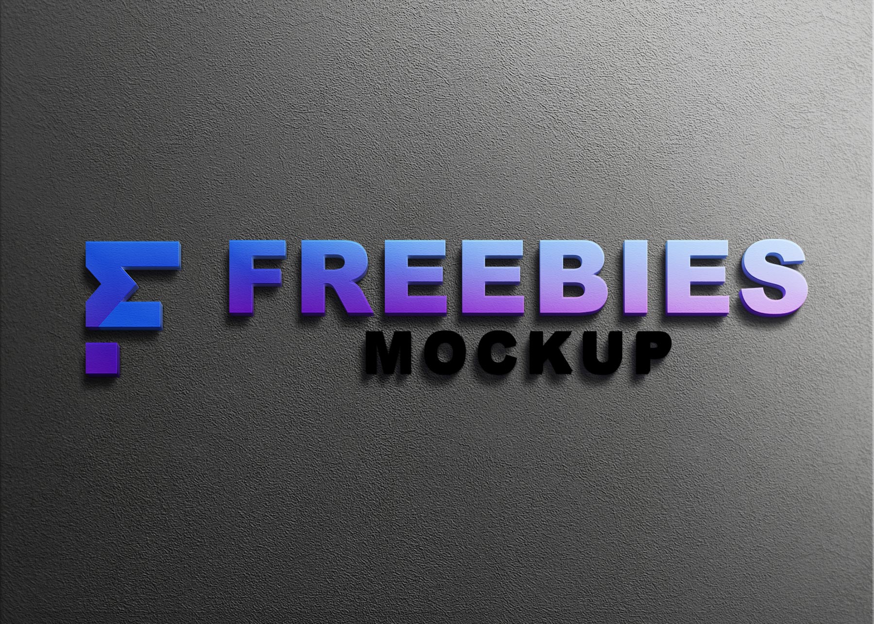 Realistic Freebies Logo Mockup
