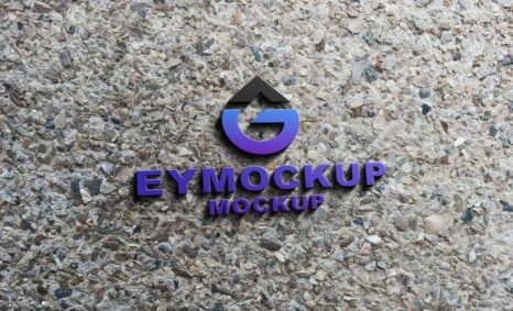 Road 3D Logo Mockup