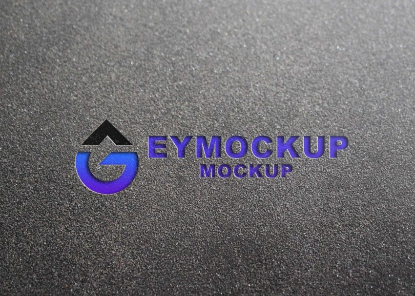 Emboss Freebies Logo Mockup