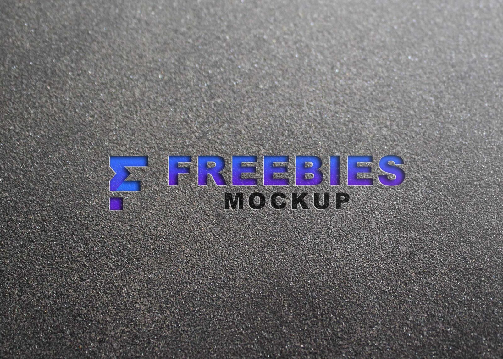 Road Emboss Freebies Logo Mockup