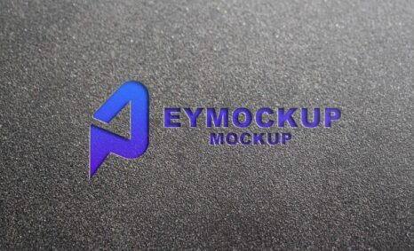 Road Emboss Freebies Logo Mockup