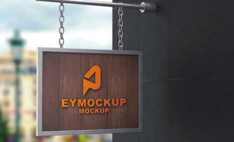 Sign Hanging Logo Mockup