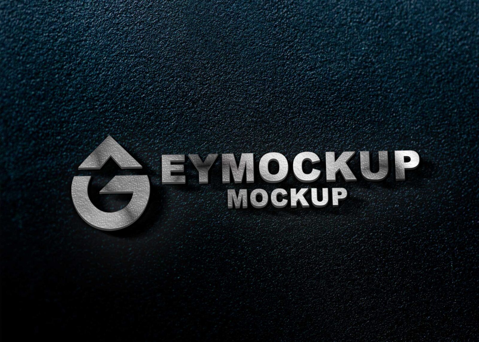 Silver Fabric 3D Freebies Logo Mockup
