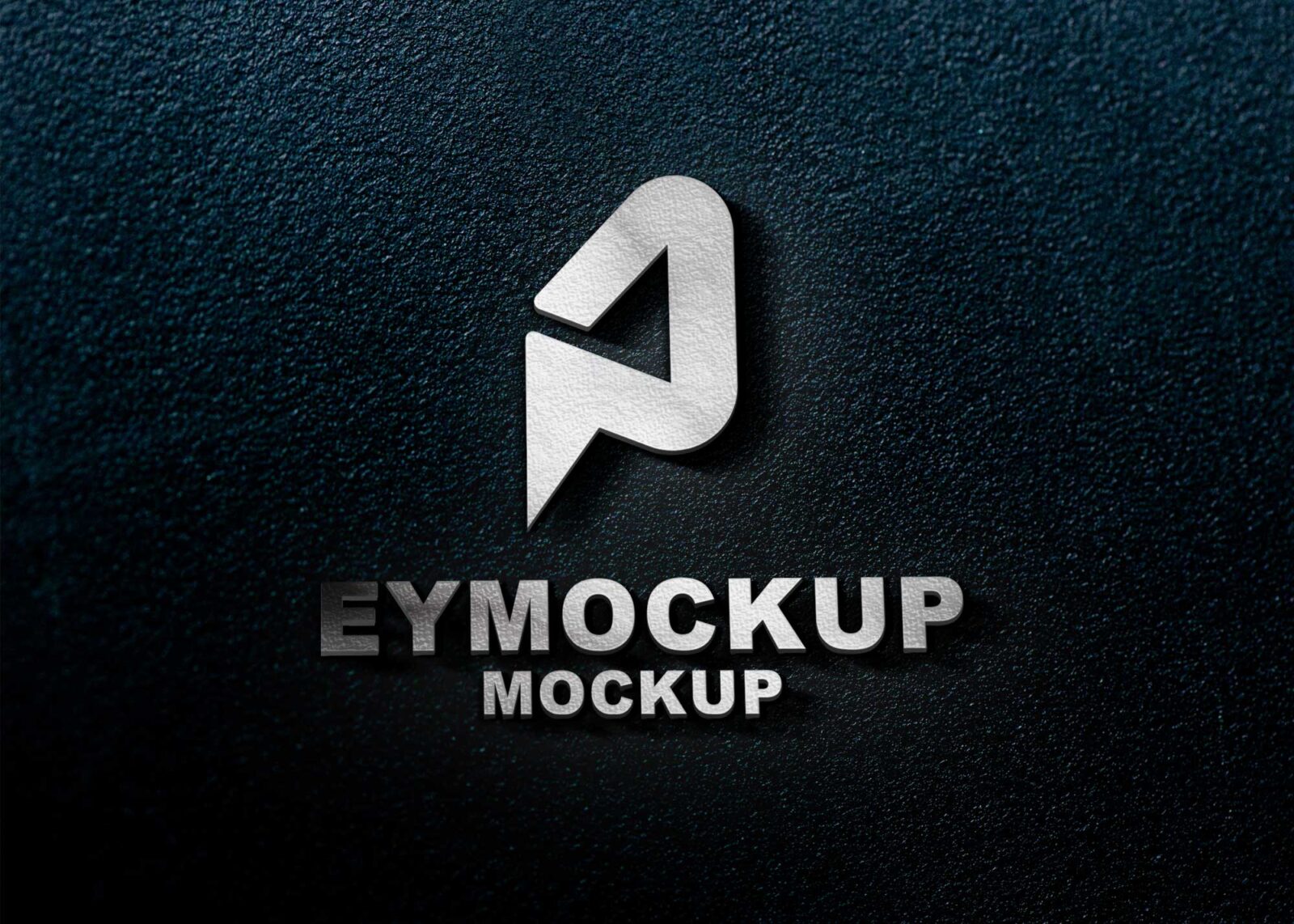 Silver Freebies 3D Logo Mockup