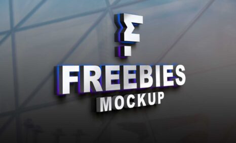 Freebies LED Logo Mockup