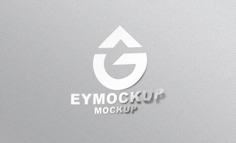 Thin Sticker Effect Logo Mockup