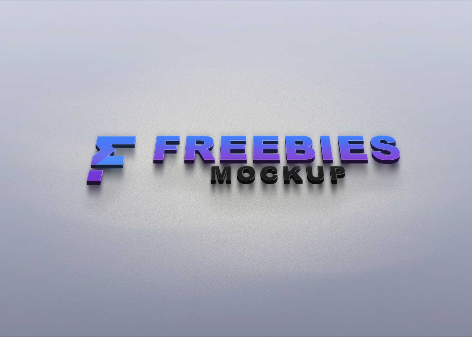 Freebies 3D Logo Mockup