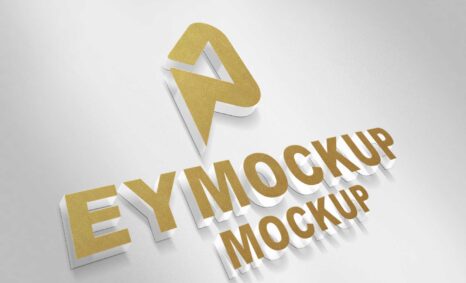 Transparent 3D Logo Mockup