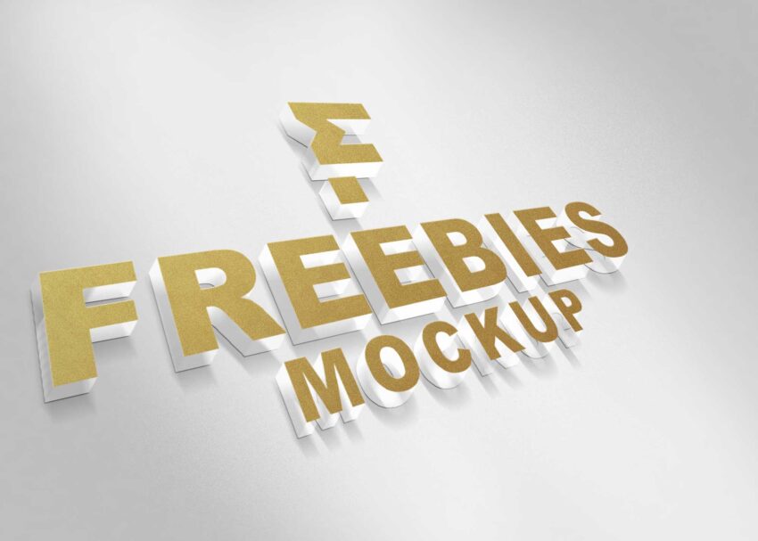 Freebies 3D Logo Mockup