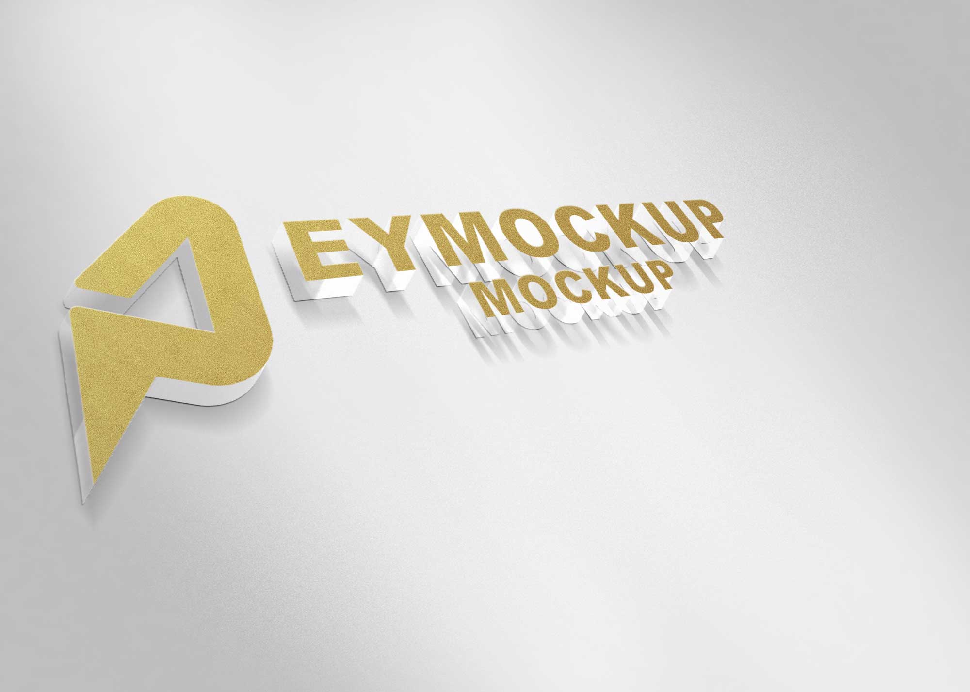Freebies Transparent 3D Logo Mockup