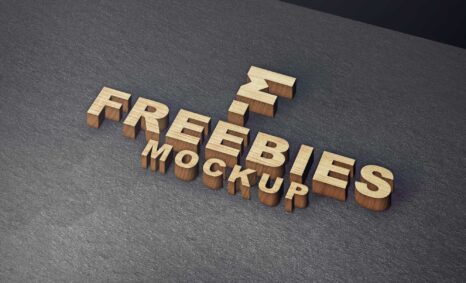 Wood Block Freebies Logo Mockup