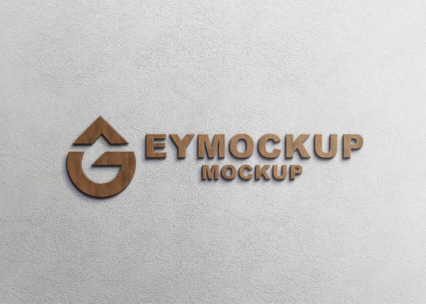 Wooden Premium Logo Mockup