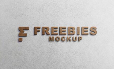 Freebies Wooden Premium Logo Mockup