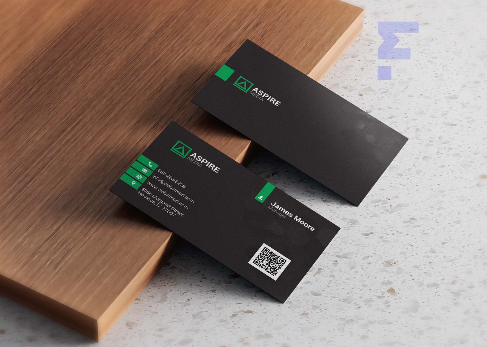 3D Visiting Card Design PSD