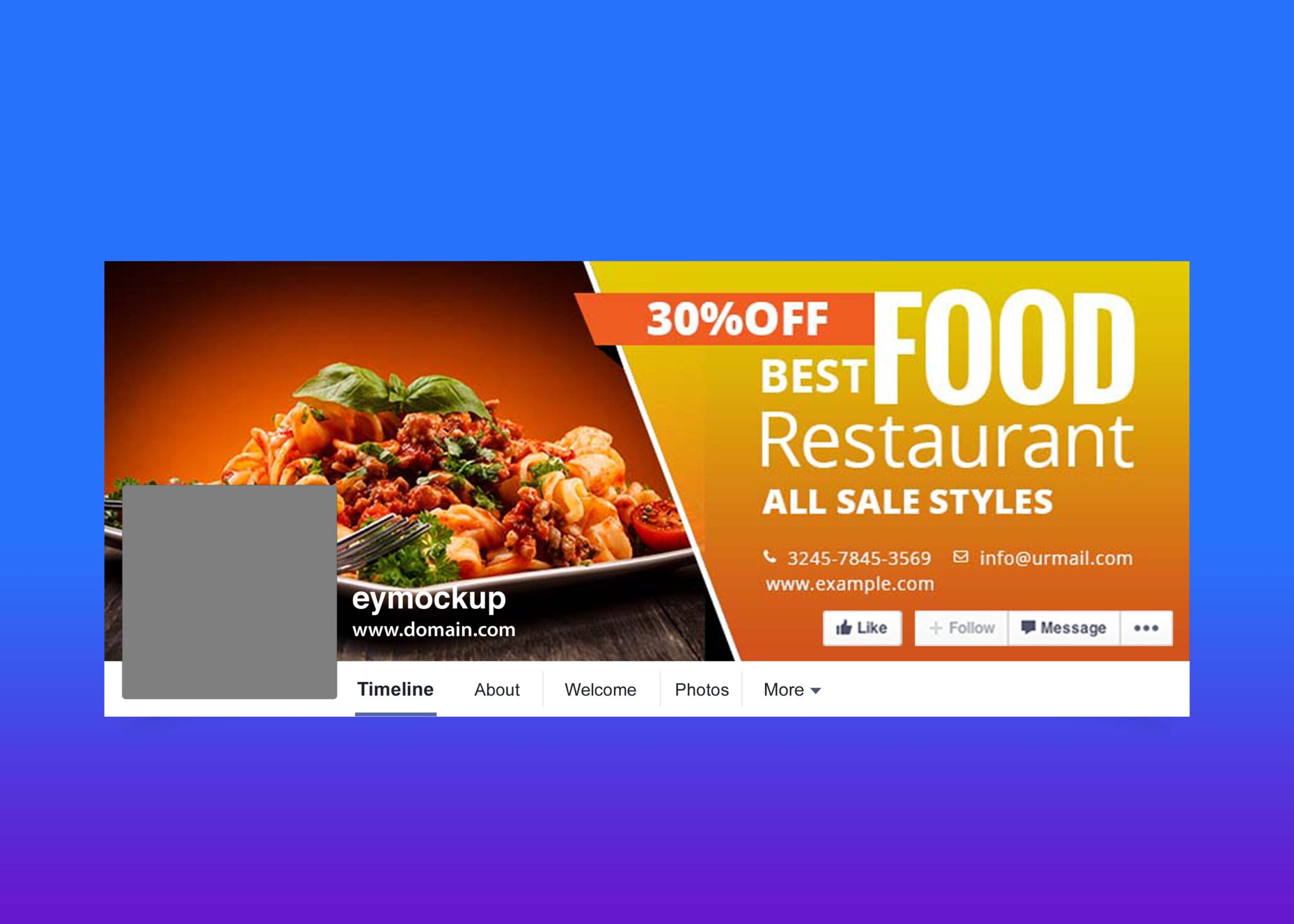 Free Food Facebook Cover Design