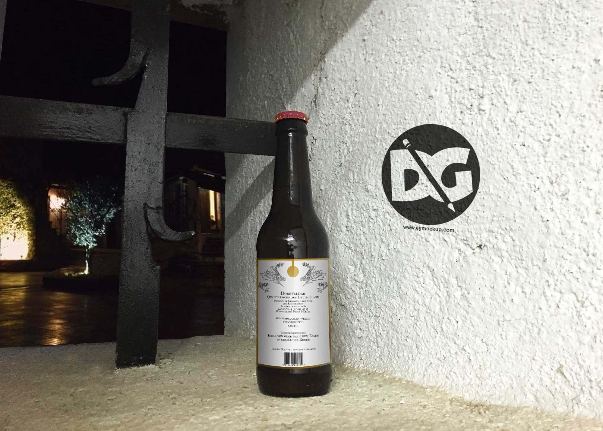 Corona beer psd bottle mockup