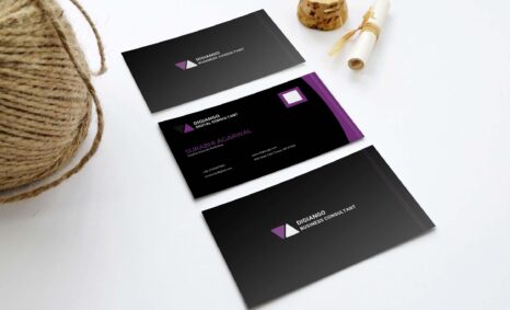 Free Black N Purple Business Card Design