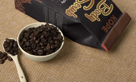 Premium Coffee Beans Pouch Mockup