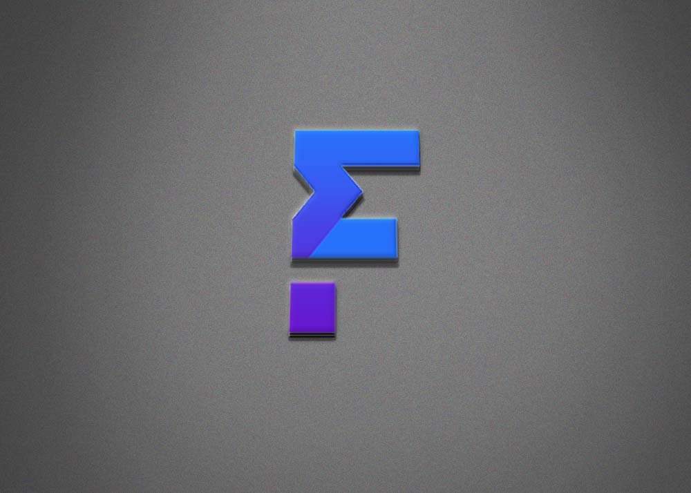 Free F Letter 3D Logo Mockup