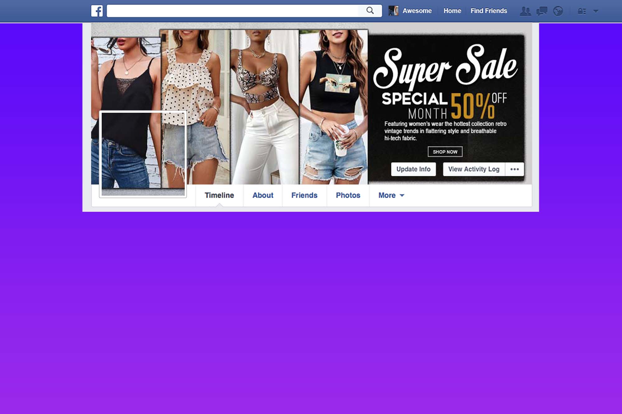 Fashion Store Facebook Cover Template
