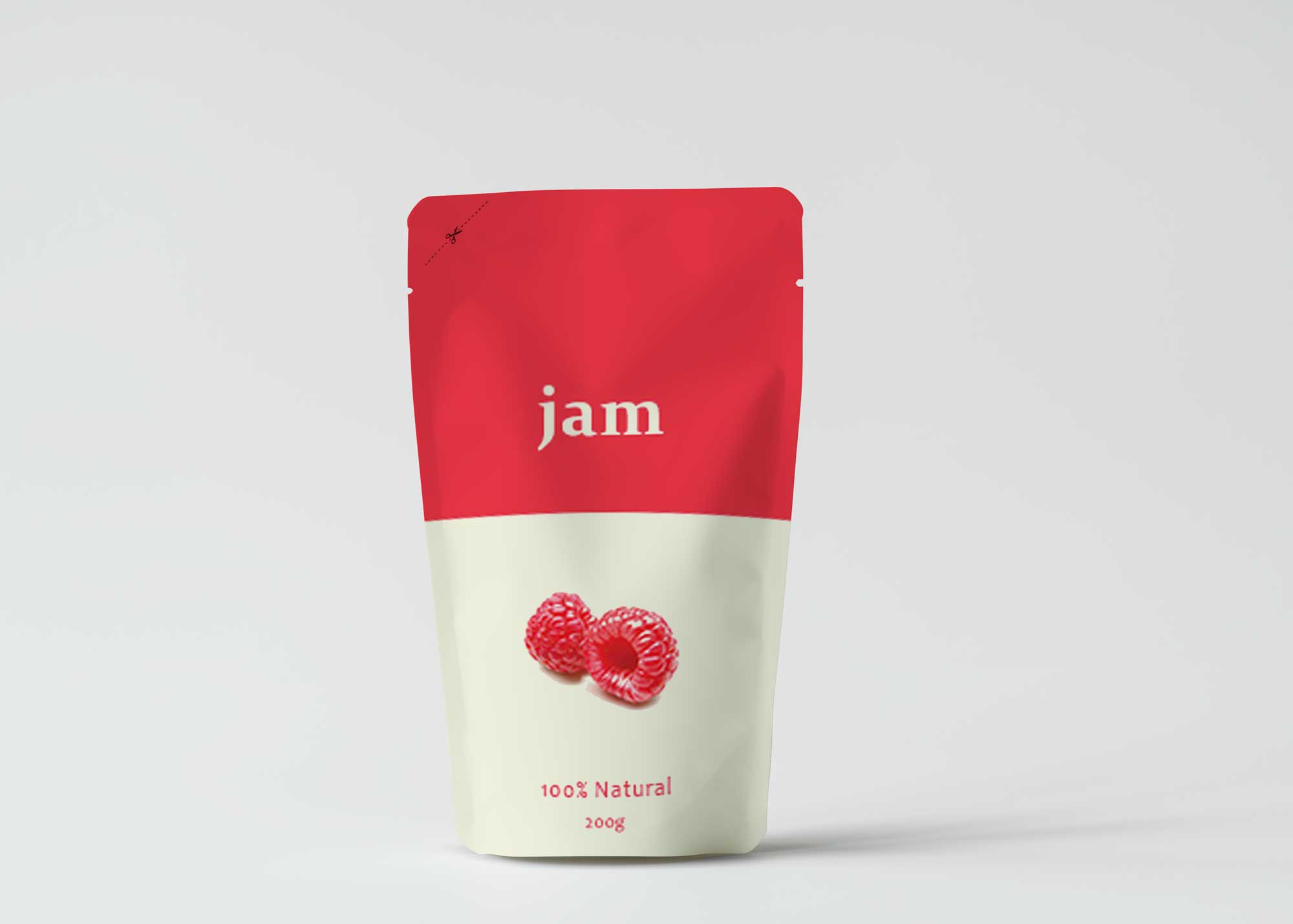 Jimmy Fruit Jam Pouch Mockup