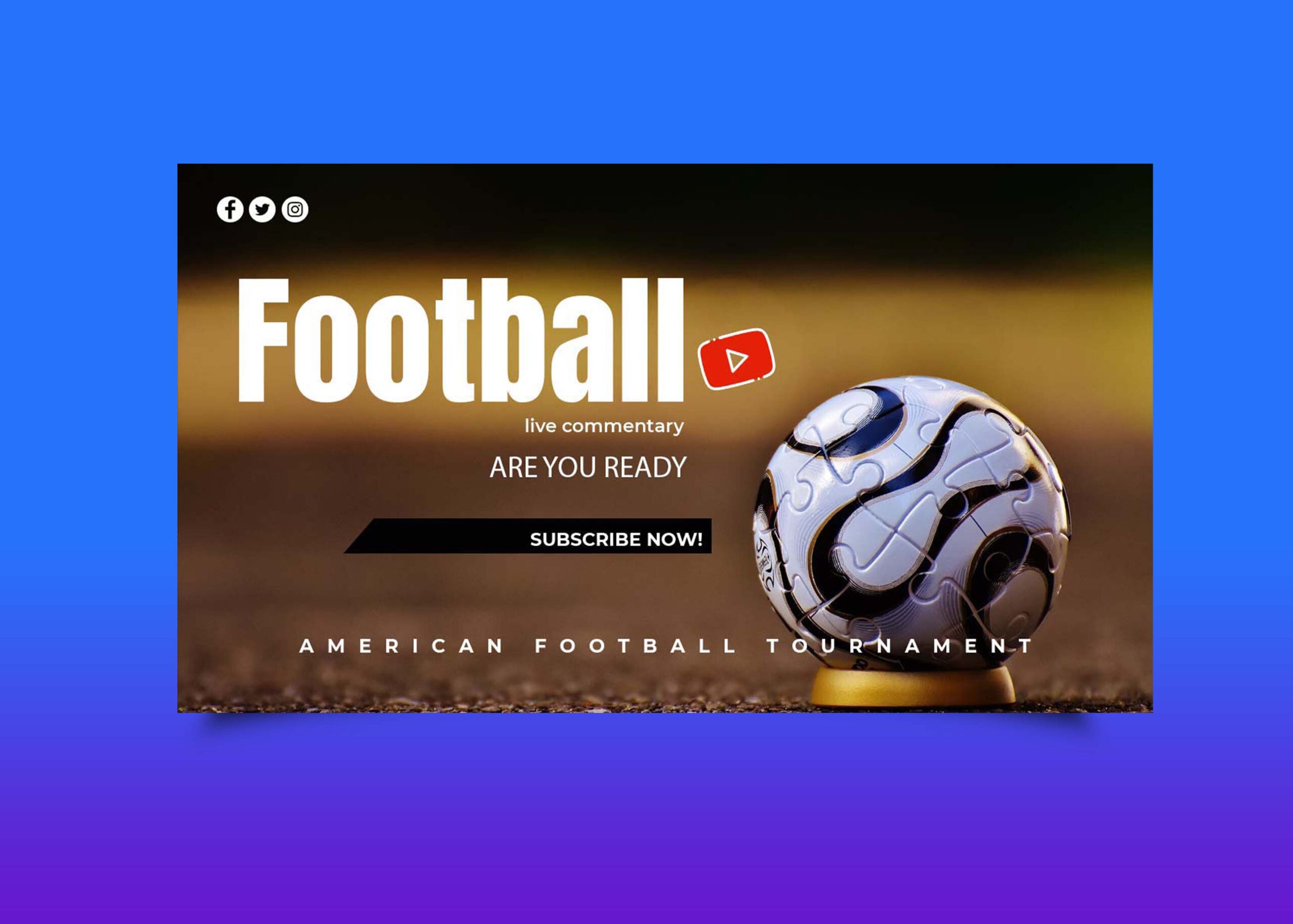 Free Football Championship Youtube Banner
