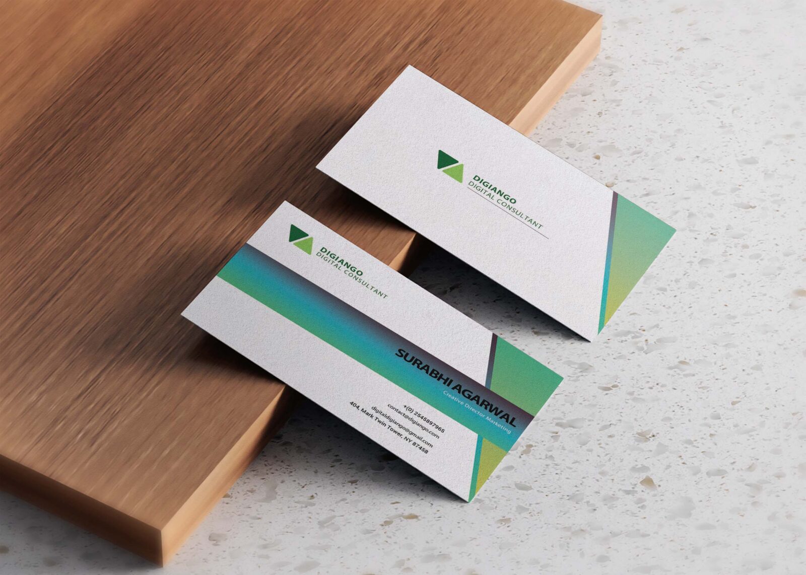 Free Grass Green Business Card Design